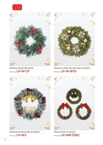 Các loại vòng hoa có trang trí (Changchiia 2026) (Catalogue trang 57)