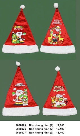 Nón nhung hình (1) - Trang trí Noel 2026