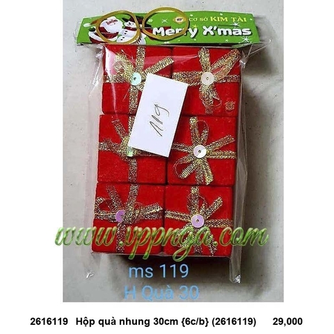Hộp quà nhung (2616119) - Trang trí Noel 2026