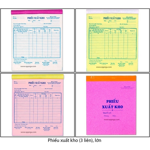 Phiếu xuất kho lớn (3 liên)