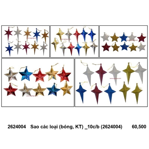 Sao các loại (bóng, KT)(2624004) - Trang trí Noel 2026