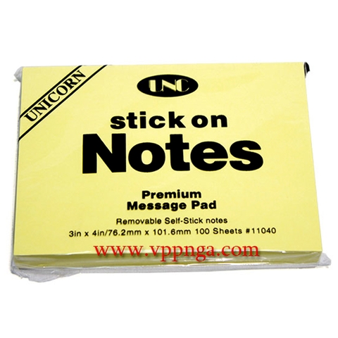 Giấy Note UNC (3X4) inch