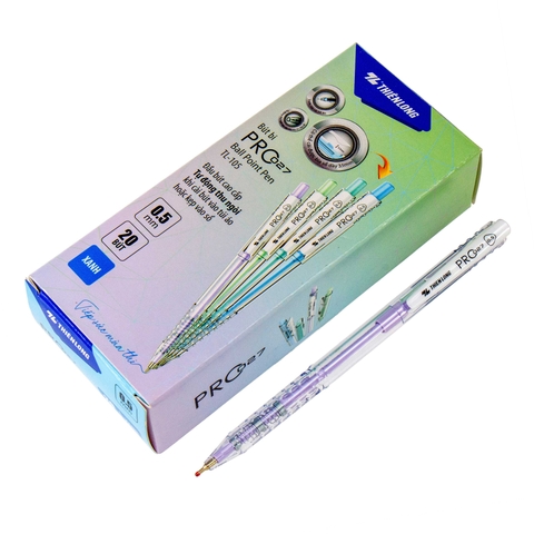 Viết bi bấm Thiên Long TL-105 (20c/h), xanh