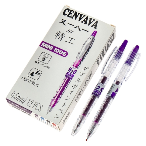 Viết Gel bấm Genvava Mini-1006, đỏ