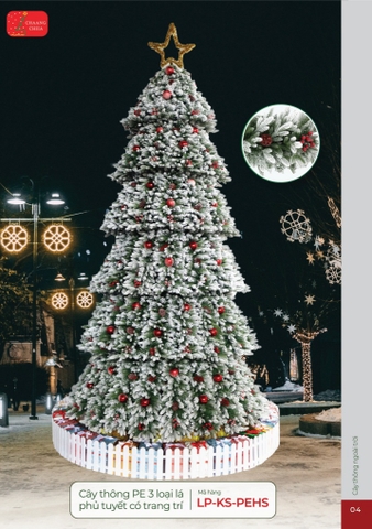 CÂY THÔNG PE 3 LOẠI LÁ PHỦ TUYẾT CÓ TRANG TRÍ [CHANGCHIIA 2025] (TRANG 4)