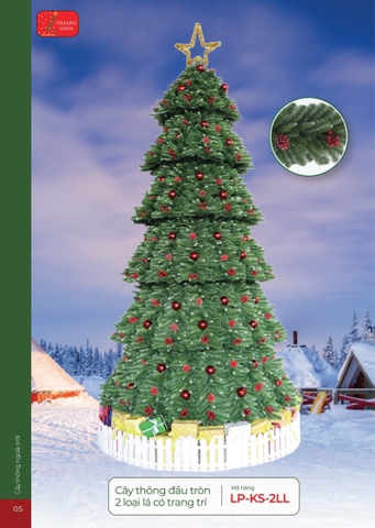 CÂY THÔNG ĐẦU TRÒN 2 LOẠI LÁ CÓ TRANG TRÍ [CHANGCHIIA 2025] (TRANG 5)