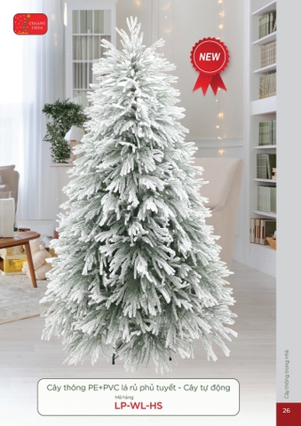 CÂY THÔNG PE + PVC LÁ RỦ PHỦ TUYẾT - CÂY TỰ ĐỘNG (CHANGCHIIA 2025) (TRANG 26)