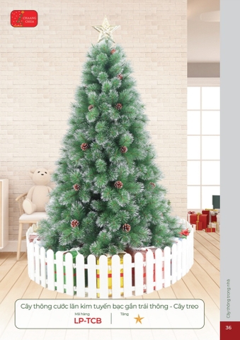 CÂY THÔNG CƯỚC LĂN KIM TUYẾN BẠC GẮN TRÁI THÔNG - CÂY TREO (CHANGCHIIA 2025) (TRANG 36)