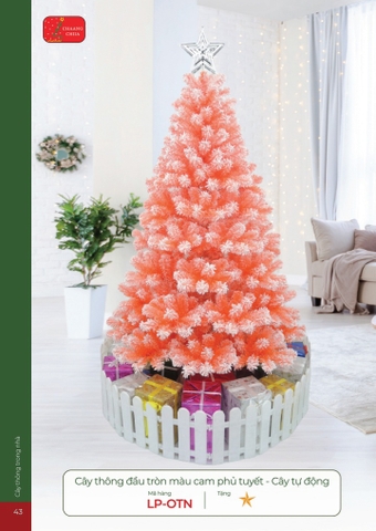 CÂY THÔNG ĐẦU TRÒN MÀU CAM PHỦ TUYẾT - CÂY TỰ ĐỘNG (CHANGCHIIA 2025) (TRANG 43)