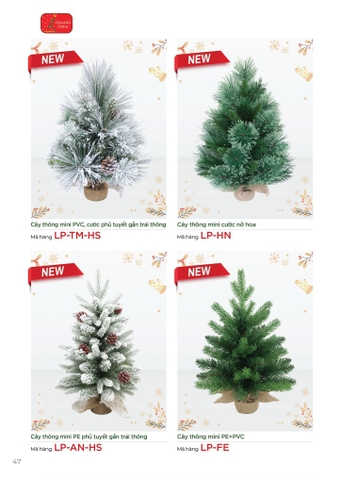 CÁC LOẠI CÂY THÔNG MINI CÓ TRANG TRÍ (CHANGCHIIA 2025) (TRANG 47)
