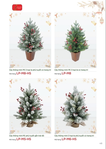 CÁC LOẠI CÂY THÔNG MINI CÓ TRANG TRÍ (CHANGCHIIA 2025) (TRANG 48)