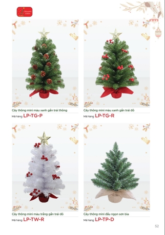 CÁC LOẠI CÂY THÔNG MINI CÓ TRANG TRÍ (CHANGCHIIA 2025) (TRANG 52)