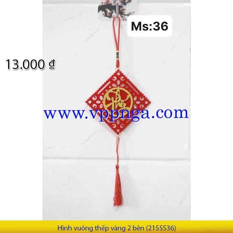 Hình vuông thếp vàng 2 bên (2355536)