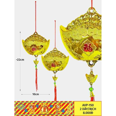 Dây 5 đèn đồng tiền nhung nhí   _3d/b (AVP150)