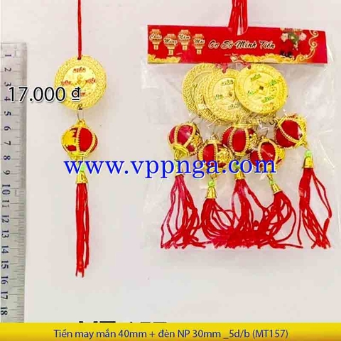 Tiền may mắn 40mm + đèn NP 30mm _5d/b (MT157)