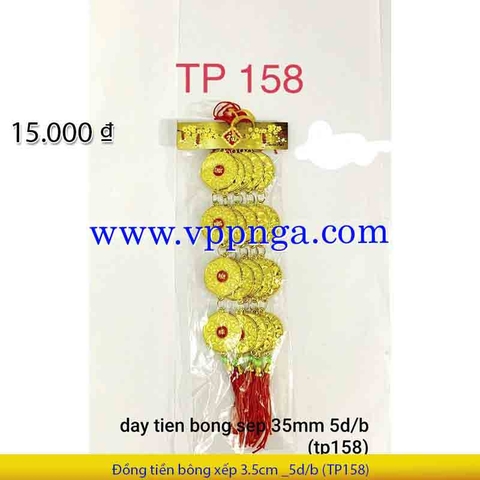 Dây đồng tiền bông xếp 3.5cm _5d/b (TP158)