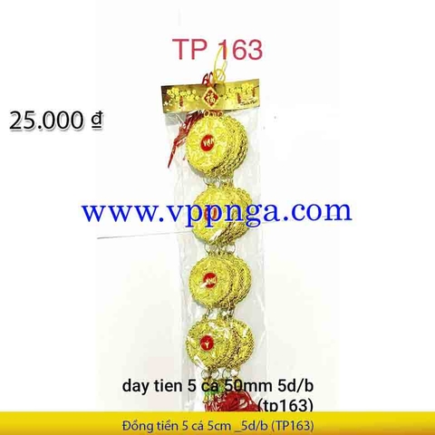 Dây đồng tiền 5 cá 5cm _5d/b (TP163)