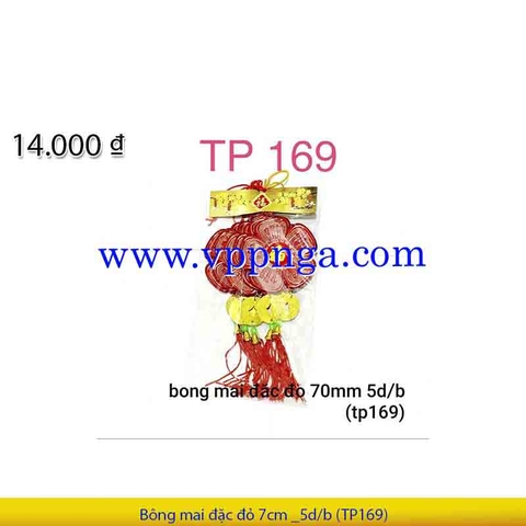 Dây bông mai đặc đỏ 7cm _5d/b (TP169)