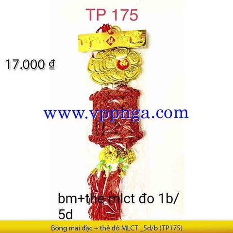 Bông mai đặc + thẻ đỏ mai lan cúc trúc _5d/b (TP175)