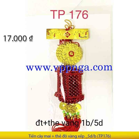 Tiền cây mai + thẻ đỏ vàng xếp nhí _5d/b (TP175)