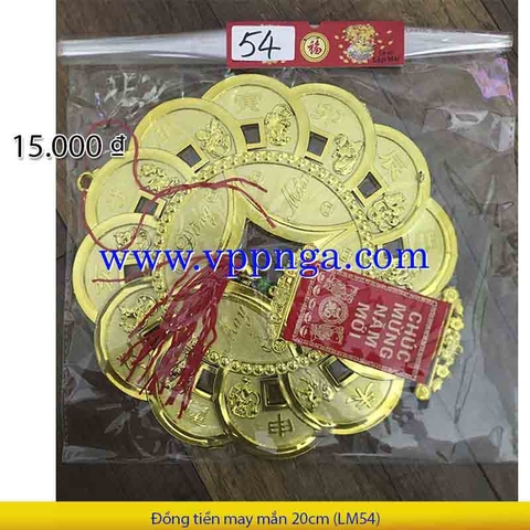 Đồng tiền may mắn + liễn nhung (LM54)