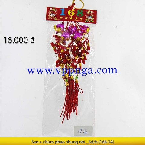 Đèn nhung + pháo vĩ nhung _5d/b (Q 14)