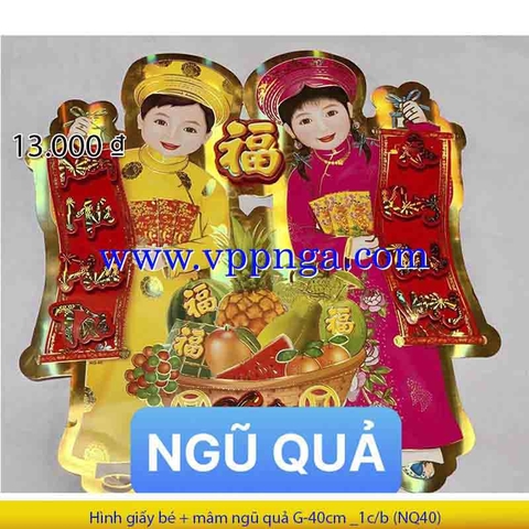 Hình giấy bé + mâm ngũ quả G-40cm _1c/b (NQ40)