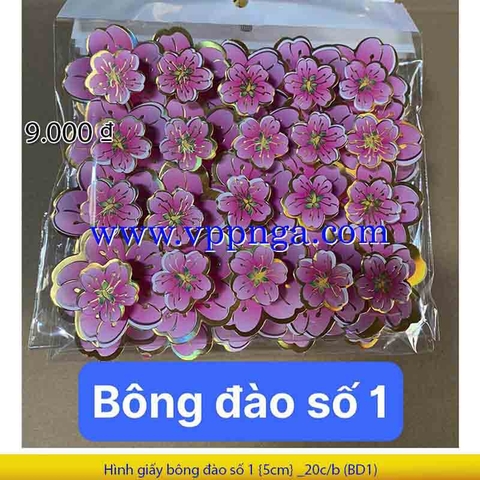 Hình giấy bông đào số 1 {5cm} _20c/b (BD1)