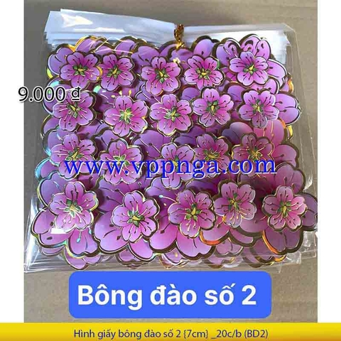 Hình giấy bông đào số 2 {7cm} _20c/b (BD2)