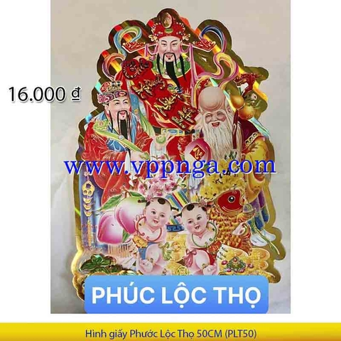 Hình giấy Phước Lộc Thọ 50CM (PLT50)