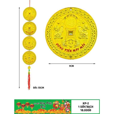 Tiền thần tài 9cm pha lê (KP002)