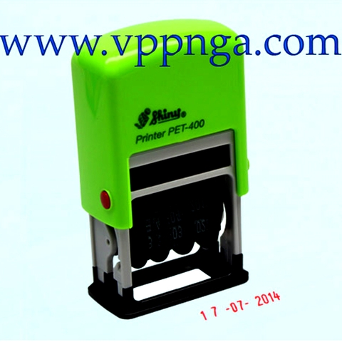 Con dấu đóng date Shiny PET-400, đỏ