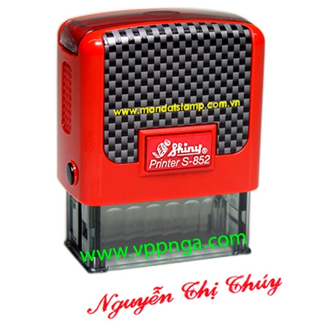 Dấu lật 14x38mm (S852-R-R+1) (Đã thu tiền), đỏ