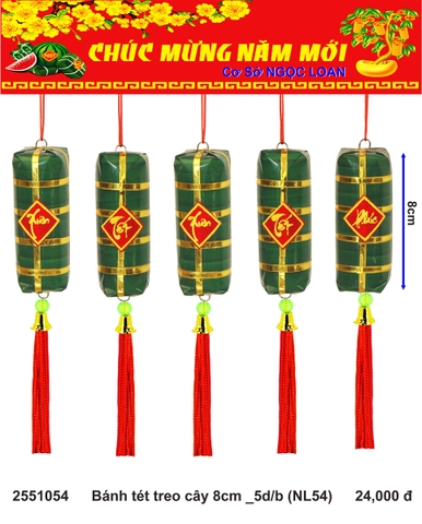 Bánh tét treo cây 8cm _5d/b (NL54) (2551054) (HÀNG MỚI 2025)