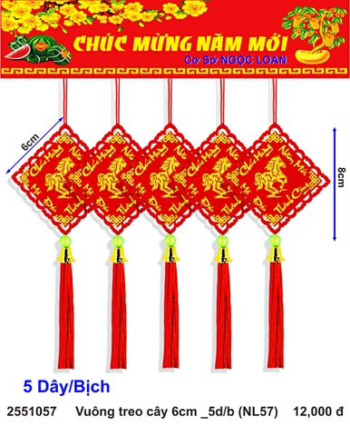 Vuông treo cây 6cm _5d/b (NL57) (2551057) (HÀNG MỚI 2025)