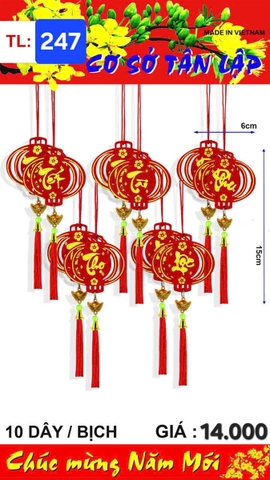 Lồng đèn nỉ + vàng nhí _10d/b (TL247) (2552247) (HÀNG MỚI 2025)