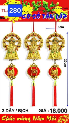 Thần tài 7cm + đèn tài lộc _3d/b (TL280) (2552280) (HÀNG MỚI 2025)