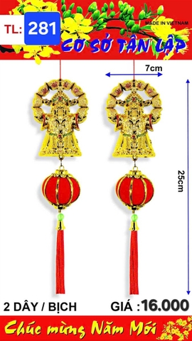 Thần tài 10cm + đèn sọc 40mm _2d/b (TL281) (2552281) (HÀNG MỚI 2025)