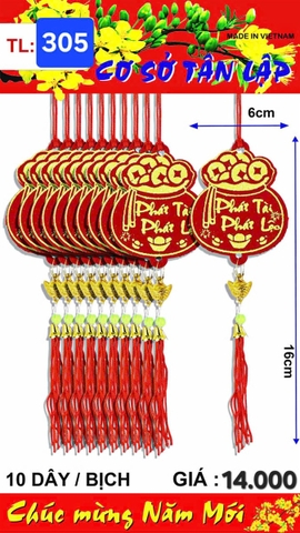 Túi tiền phát tài phát lộc nỉ _10d/b (2452305) (2552305) (HÀNG MỚI 2025)