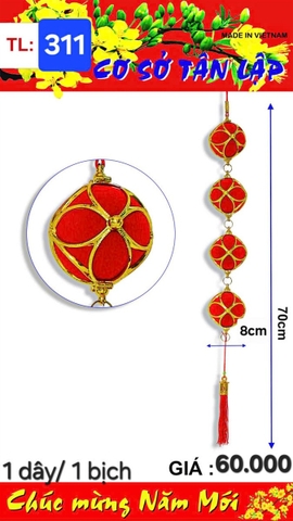 Dây 4 lồng đèn hoa 80 _ (2452311) (2552311) (HÀNG MỚI 2025)