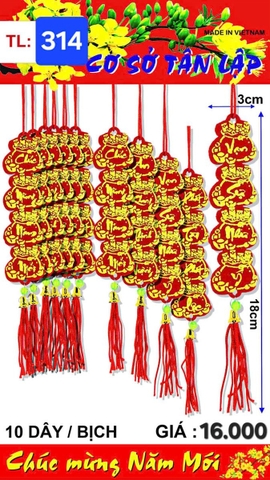 Túi lì xì dây nỉ _10d/b (2452314) (2552314) (HÀNG MỚI 2025)