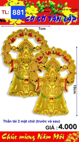 ÔNG THẦN TÀI TIỀN VÀNG 10CM (2552881) (2552881) (HÀNG MỚI 2025)