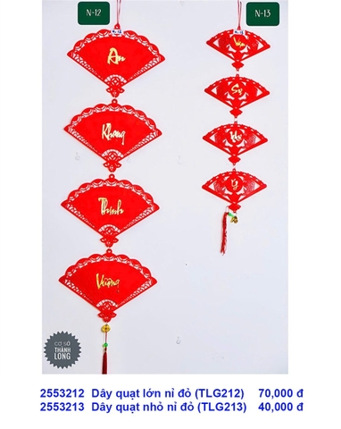 Dây quạt lớn nỉ đỏ (TLG212) (2553212) (HÀNG NEW 2025)