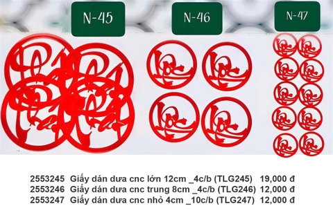 Giấy dán dưa cnc lớn 12cm _4c/b (TLG245) (2553245) (HÀNG NEW 2025)