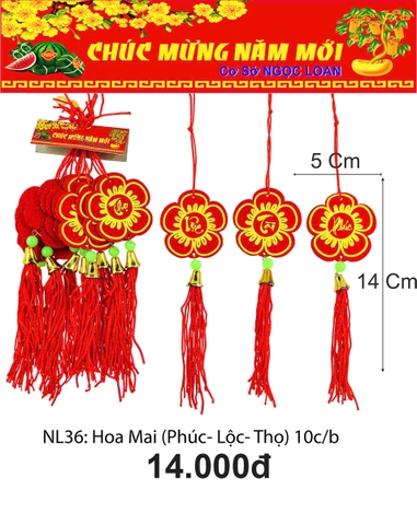 Hoa mai { Phúc Lộc- Thọ} { mới} _10c/b (NL36) (2551036) (HÀNG MỚI 2025)