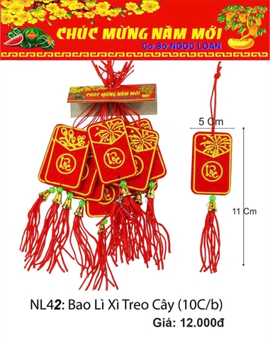 Lì xì treo cây số 1 { mới} _10c/b (NL42) (2551042) (HÀNG MỚI 2025)