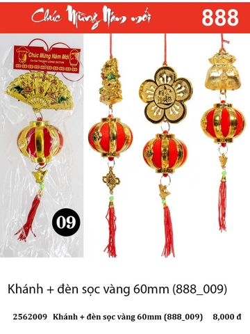 Khánh + đèn sọc vàng 60mm (888_009) (2562009)