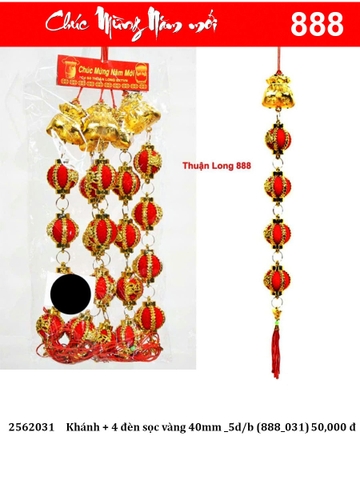 Khánh + 4 đèn sọc vàng 40mm _5d/b (888_031) (2562031)