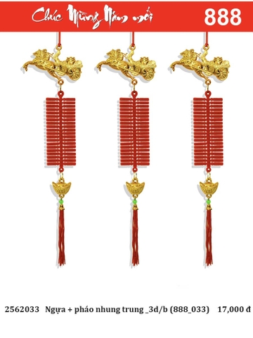 Ngựa + pháo nhung trung _3d/b (888_033) (2562033)