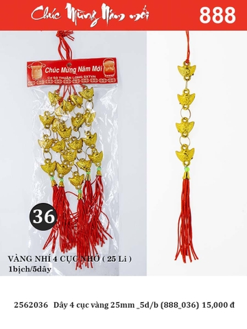 Dây 4 cục vàng 25mm _5d/b (888_036) (2562036)
